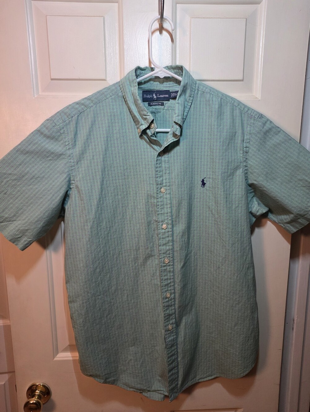 Ralph Lauren Men’s Short-Sleeve Button-Down Shirt - Light Green